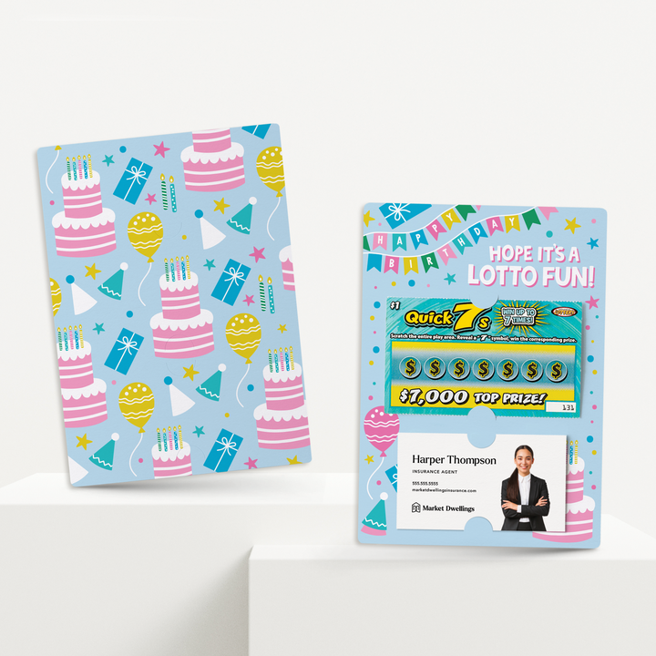 Set of Happy Birthday Hope It's A Lotto Fun! | Mailers | Envelopes Included | M46-M002-AB