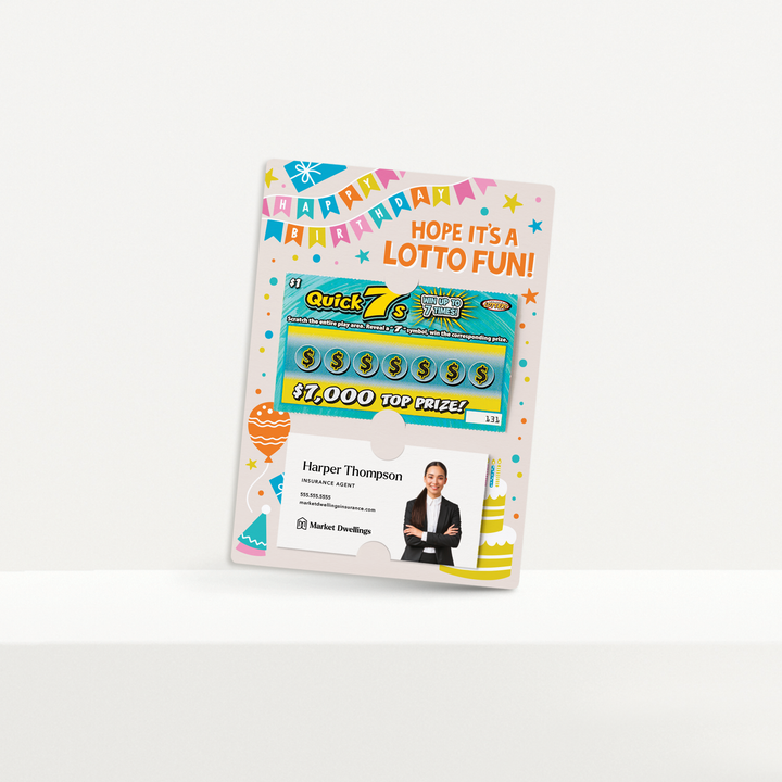 Set of Happy Birthday Hope It's A Lotto Fun! | Mailers | Envelopes Included | M46-M002-AB