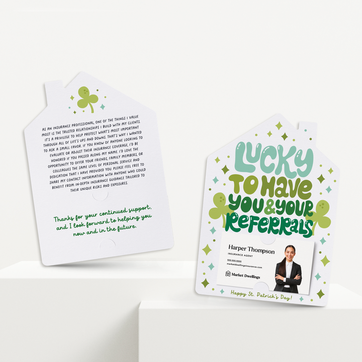 Set of Lucky To Have You & Your Referrals | St. Patrick's Day Mailers | Envelopes Included | M116-M001i