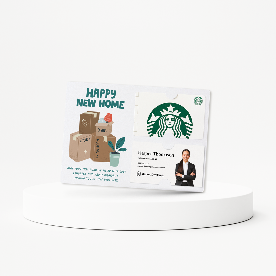 Happy New Home Gift Card & Business Card Holder Mailers | Envelopes Included | M65-M008