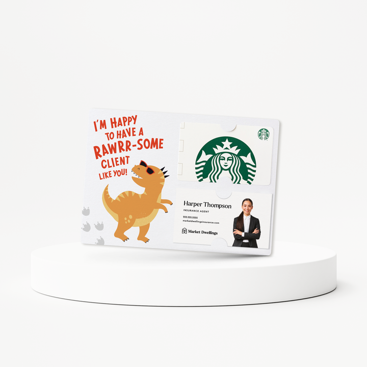 Set of I’m Happy to Have a RAWRR-some Client Like You! | Mailers | Envelopes Included | M185-M008-AB