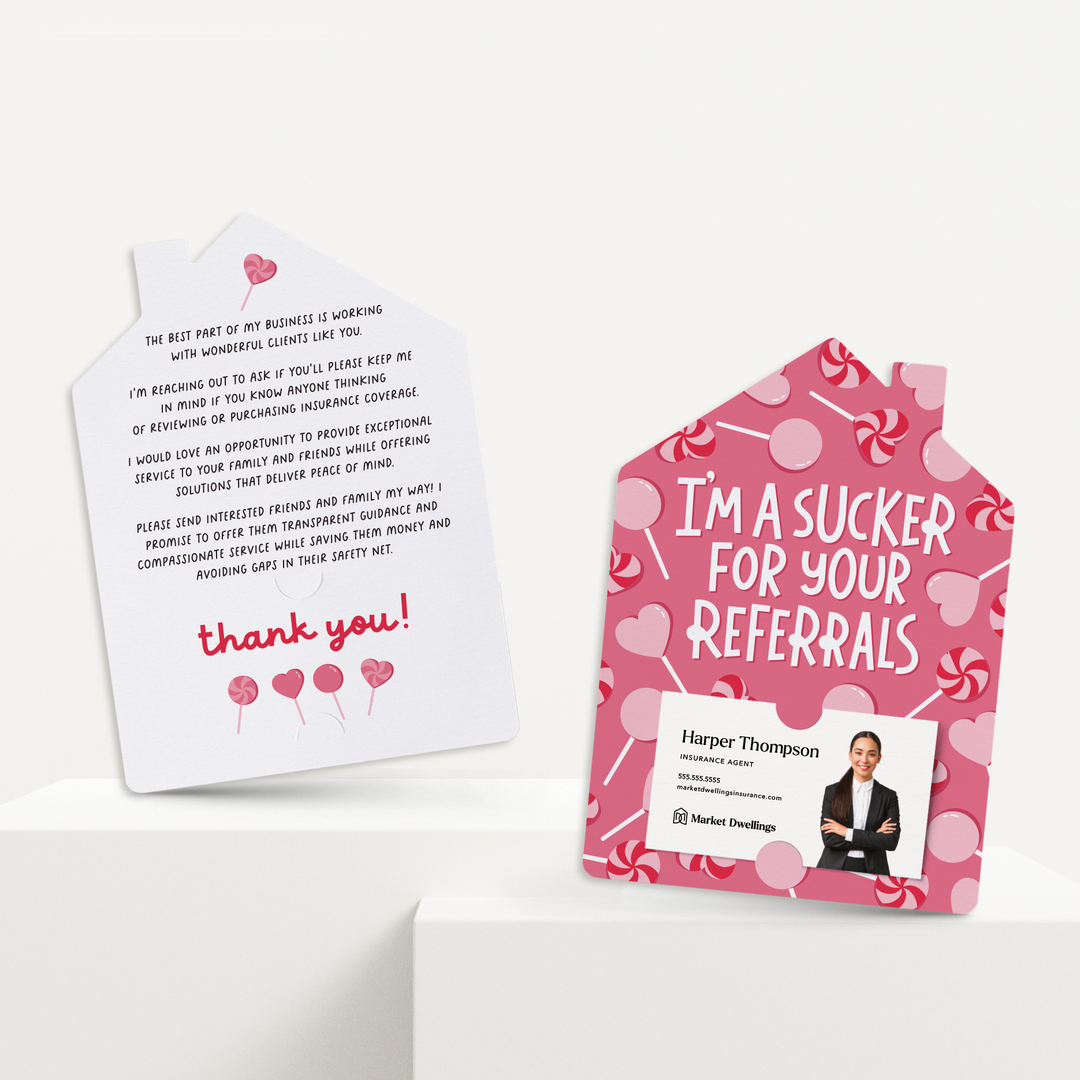 Set of I'm A Sucker For Your Referrals | Valentine's Day Mailers | Envelopes Included | M99-M001-ABi