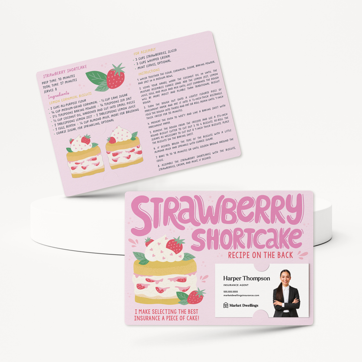 SET of Strawberry Shortcake Recipe Real Estate Mailers | Envelopes Included | M96-M003i
