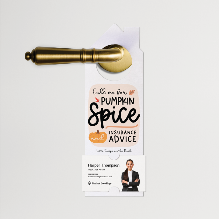 Pumpkin Spice Latte Recipe | Insurance Door Hangers | 54-DH002i