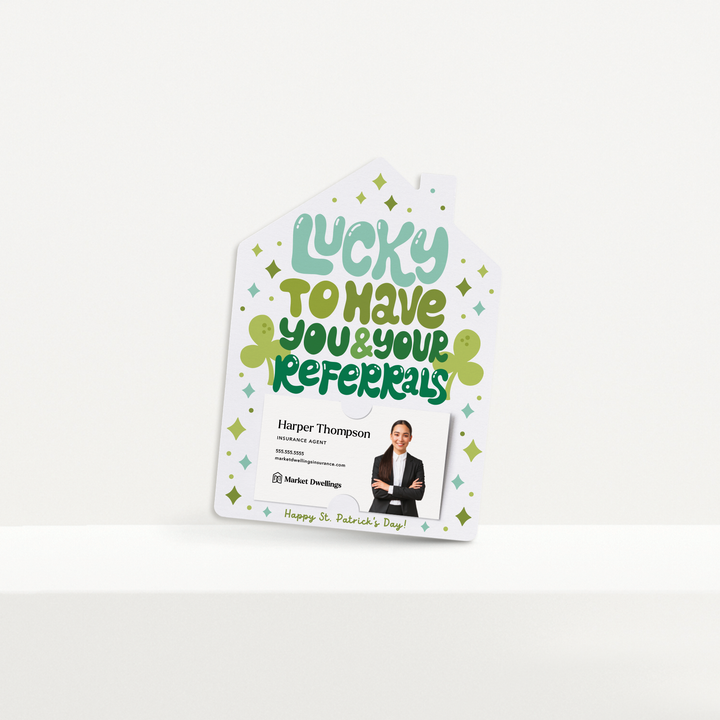 Set of Lucky To Have You & Your Referrals | St. Patrick's Day Mailers | Envelopes Included | M116-M001i