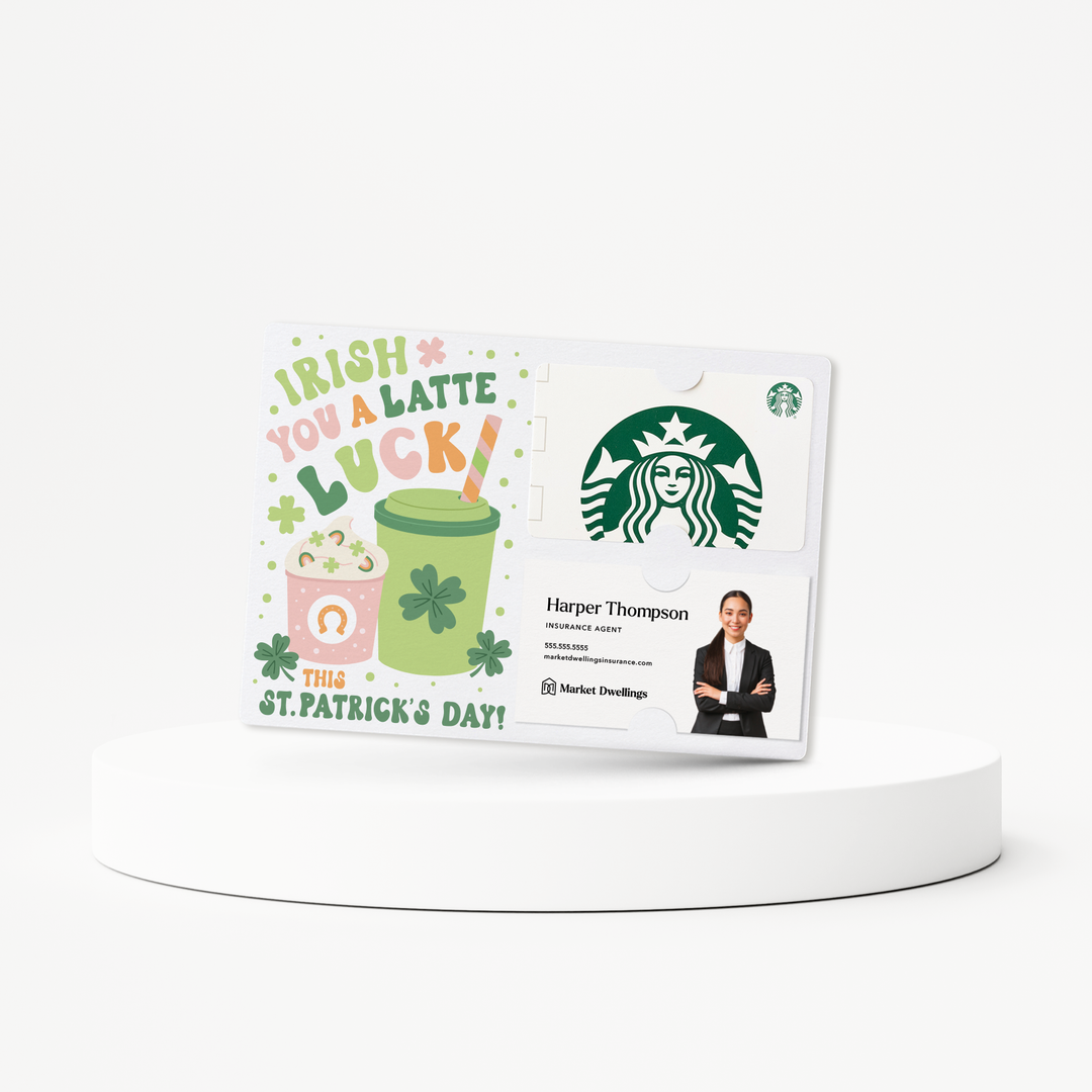 Set of Irish You A Latte Luck This St. Patrick's Day! | St. Patrick's Day Mailers | Envelopes Included | M193-M008