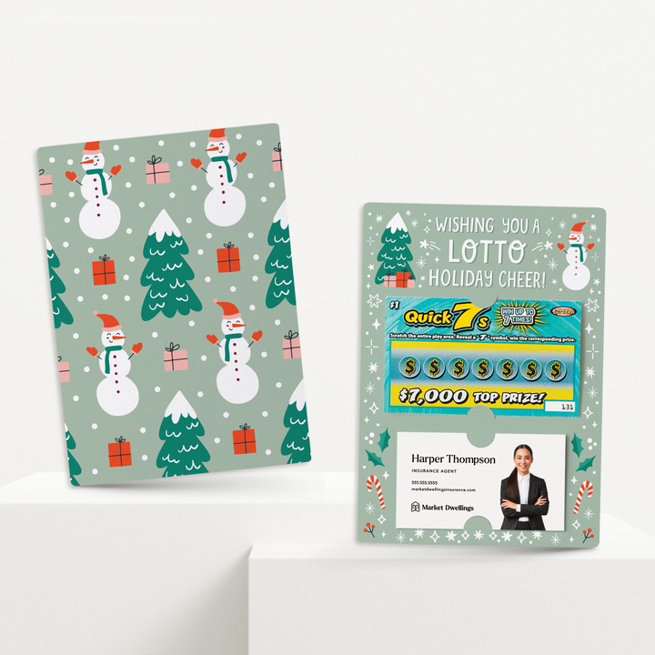 Set of Wishing You A Lotto Holiday Cheer! | Christmas Mailers | Envelopes Included | M33-M002-AB