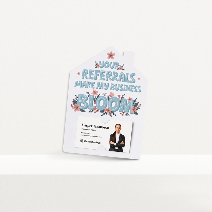 Set of Your Referrals Make My Business Bloom Mailers | Envelopes Included  | M29-M001i