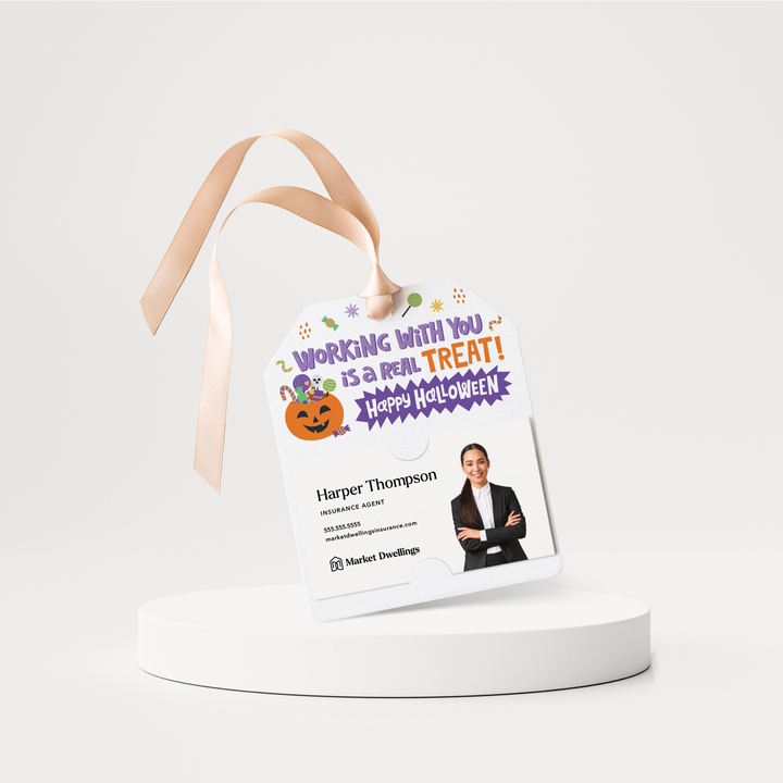 Working With You Is A Real Treat! Happy Halloween | Halloween Gift Tags | 138-GT001-AB