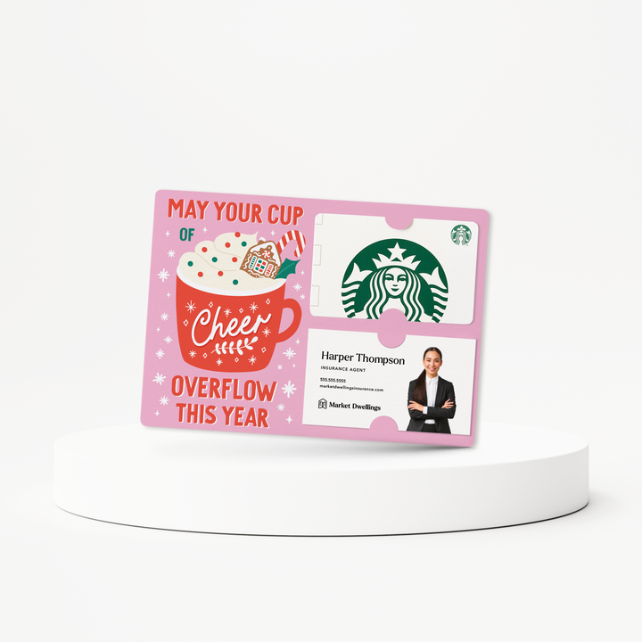 Set of May your cup of Cheer overflow this year | Christmas Mailers | Envelopes Included | M179-M008