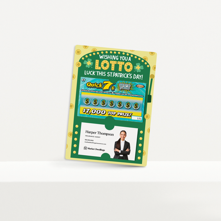 Set of Wishing You A Lotto Luck This St. Patrick's Day! | St. Patrick's Day Mailers | Envelopes Included | M35-M002