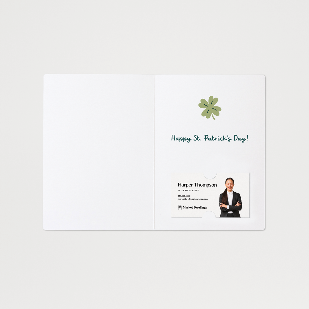 Set of A Good Client Is Like A Four Leaf Clover | St. Patrick's Day Greeting Cards | Envelopes Included | 50-GC001-AB