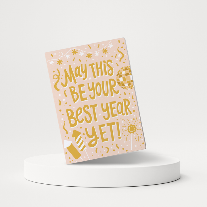 Set of May This Be Your Best Year Yet! | New Year Greeting Cards | Envelopes Included | 104-GC001-AB