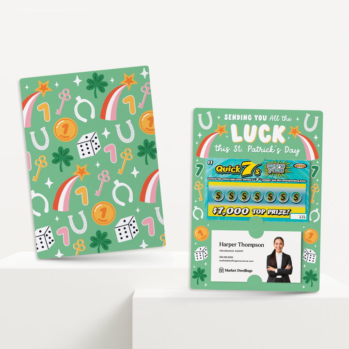 Set of Sending You All the Luck in the World | St. Patrick's Day Mailers | Envelopes Included | M60-M002