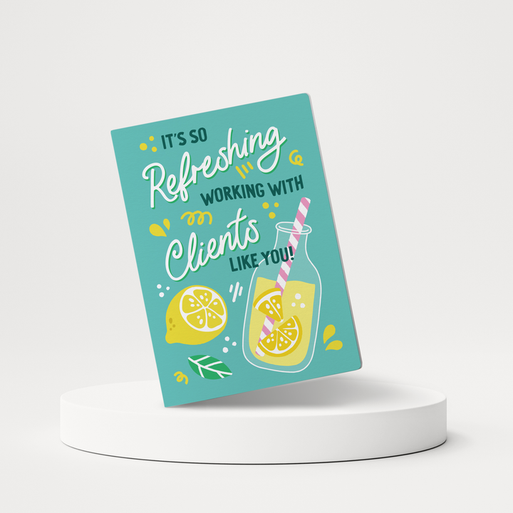 Set of It's So Refreshing Working With Clients Like You! | Greeting Cards | Envelopes Included | 56-GC001-AB