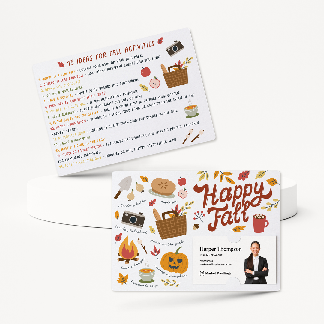 Ideas For Fall Activities Mailers | Envelopes Included | M102-M003