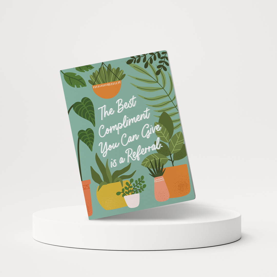 Set of The Best Compliment You Can Give is a Referral. | Greeting Cards | Envelopes Included | 58-GC001-AB