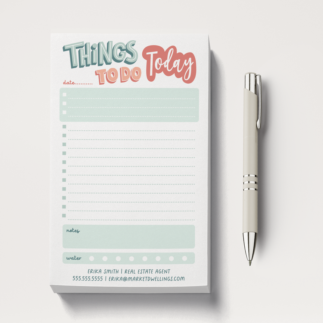 Set of Things To Do Today Notepads | 5 x 8in | 50 Tear-Off Sheets | 13-SNP
